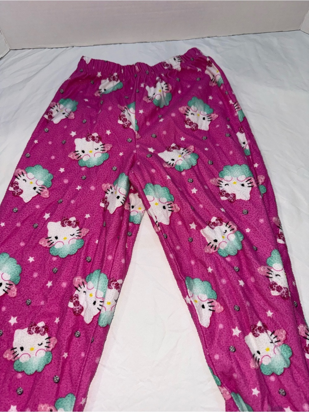 Girls Pink Novelty Fleece Pajama Pants with Character Print